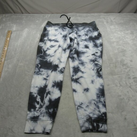 Lululemon Pants Womens 12 Gray White Tie Dye Drawstring Waist Down Jogger 33x27 - Picture 2 of 13